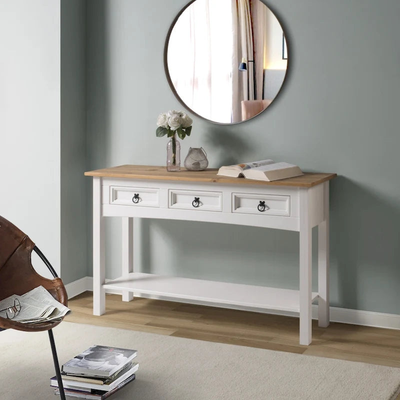 Console da ingresso Wood Hall 3 cassetti Corona