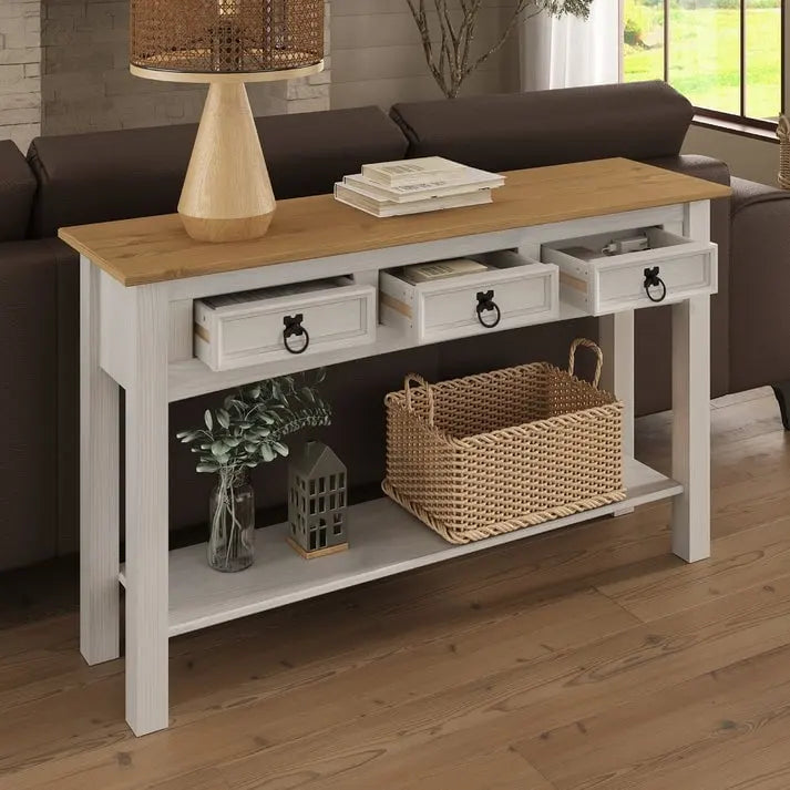 Console da ingresso Wood Hall 3 cassetti Corona