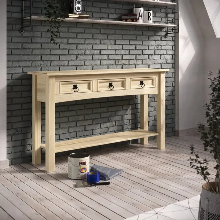 Console da ingresso Wood Hall 3 cassetti Corona