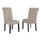 Sedia da pranzo trapuntata in legno massiccio Leviton di Roundhill Furniture (set da 2)