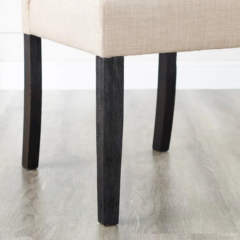 Sedia da pranzo trapuntata in legno massiccio Leviton di Roundhill Furniture (set da 2)