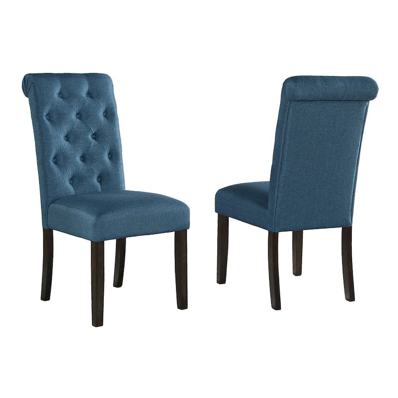 Sedia da pranzo trapuntata in legno massiccio Leviton di Roundhill Furniture (set da 2)