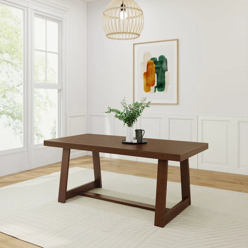 Tavolo da pranzo classico in legno massello Plank and Beam - 72
