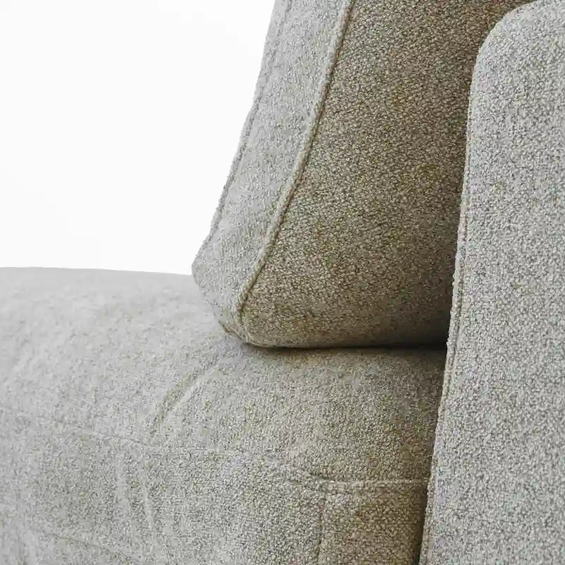Divano componibile a 3 posti da 305 cm, contemporaneo, imbottito in piuma