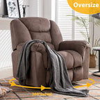 Poltrona reclinabile basculante manuale oversize con girevole a 360° per soggiorno