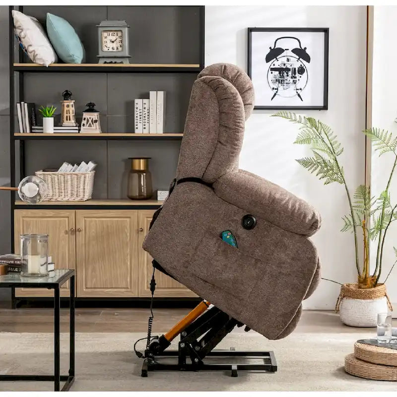 Poltrona reclinabile basculante manuale oversize con girevole a 360° per soggiorno