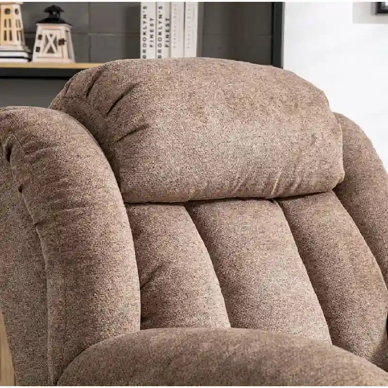 Poltrona reclinabile basculante manuale oversize con girevole a 360° per soggiorno