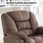 Poltrona reclinabile basculante manuale oversize con girevole a 360° per soggiorno