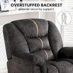 Poltrona reclinabile basculante manuale oversize con girevole a 360° per soggiorno