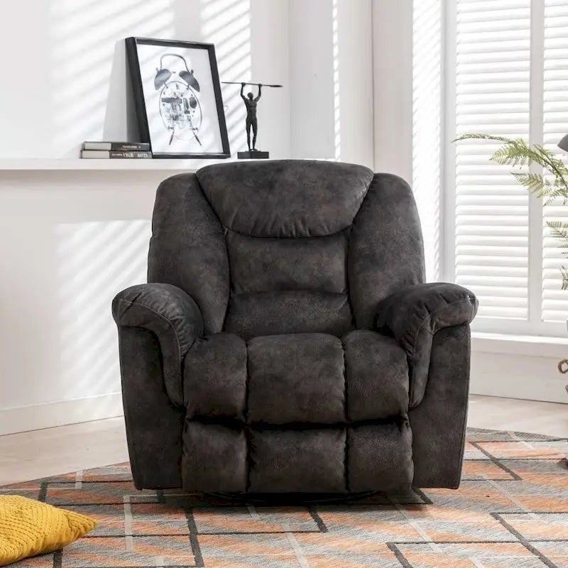 Poltrona reclinabile basculante manuale oversize con girevole a 360° per soggiorno