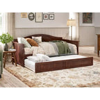 Divano letto singolo Nantucket in legno con letto estraibile singolo