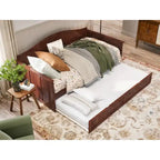 Divano letto singolo Nantucket in legno con letto estraibile singolo