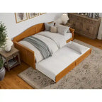 Divano letto singolo Nantucket in legno con letto estraibile singolo