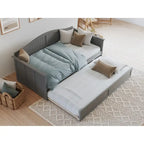 Divano letto singolo Nantucket in legno con letto estraibile singolo