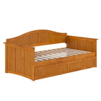 Divano letto singolo Nantucket in legno con letto estraibile singolo