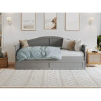 Divano letto singolo Nantucket in legno con letto estraibile singolo