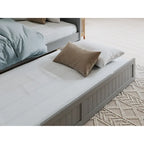 Divano letto singolo Nantucket in legno con letto estraibile singolo