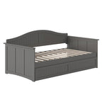 Divano letto singolo Nantucket in legno con letto estraibile singolo