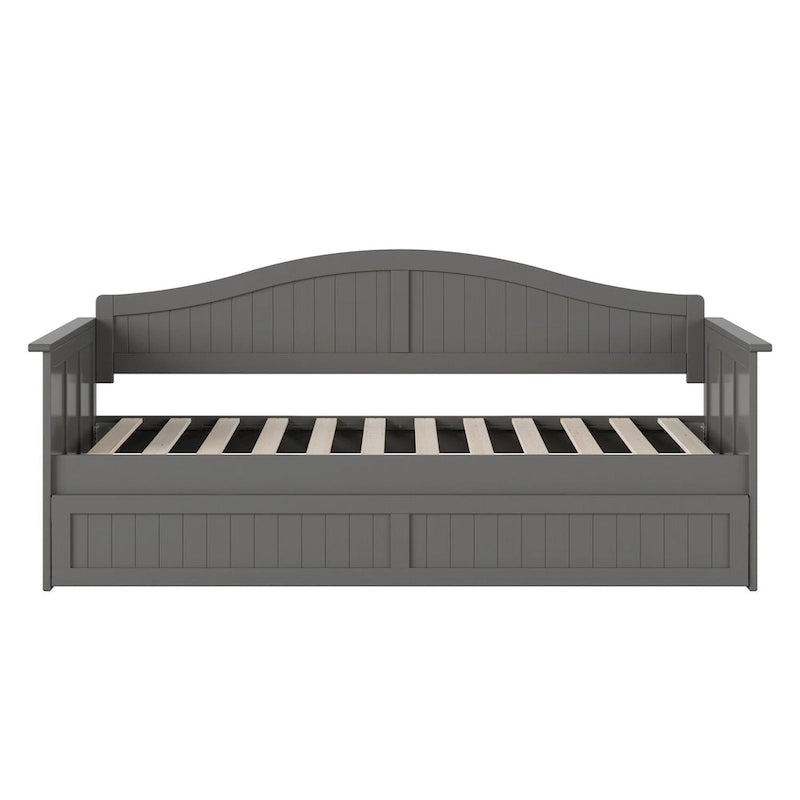 Divano letto singolo Nantucket in legno con letto estraibile singolo