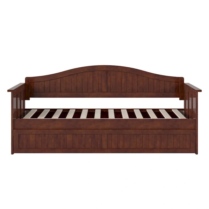 Divano letto singolo Nantucket in legno con letto estraibile singolo