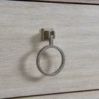 Set Camera da Letto 5 Pezzi con Letto a Pannello, Comò, Specchio, Comodino e Cassettiera, Finitura Champagne, King