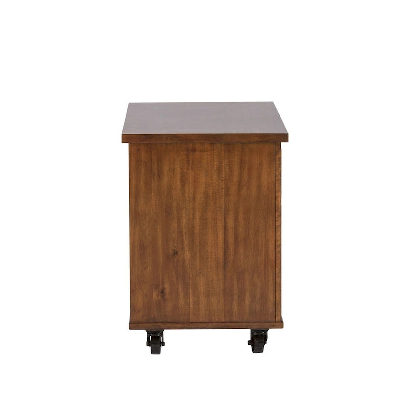 Credenza industriale con rotelle in metallo, ripiano estraibile per stampante e cassetto per archivio, 48"L x 30.5"A