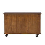 Credenza industriale con rotelle in metallo, ripiano estraibile per stampante e cassetto per archivio, 48"L x 30.5"A