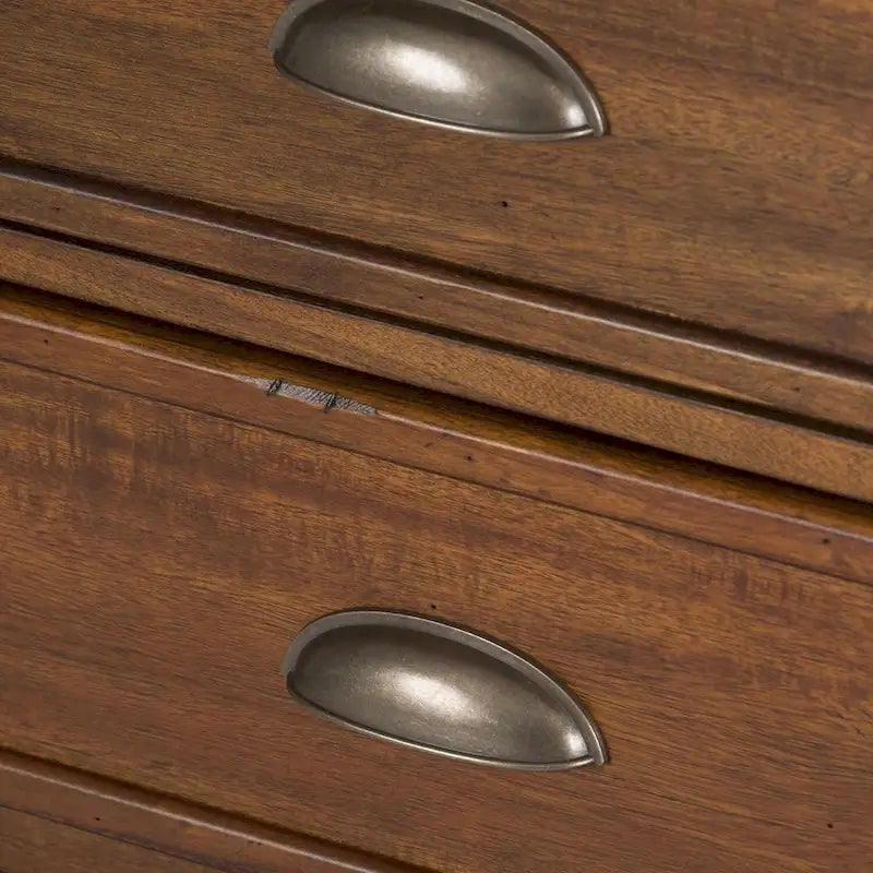 Credenza industriale con rotelle in metallo, ripiano estraibile per stampante e cassetto per archivio, 48"L x 30.5"A
