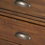 Credenza industriale con rotelle in metallo, ripiano estraibile per stampante e cassetto per archivio, 48"L x 30.5"A