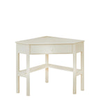 Scrivania ad angolo per computer con cassetto e ripiano inferiore, Legno massello e MDF, 107 cm L x 71 cm P x 76 cm H