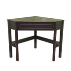 Scrivania ad angolo per computer con cassetto e ripiano inferiore, Legno massello e MDF, 107 cm L x 71 cm P x 76 cm H