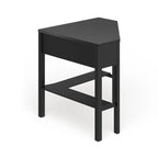 Scrivania ad angolo per computer con cassetto e ripiano inferiore, Legno massello e MDF, 107 cm L x 71 cm P x 76 cm H