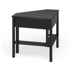 Scrivania ad angolo per computer con cassetto e ripiano inferiore, Legno massello e MDF, 107 cm L x 71 cm P x 76 cm H