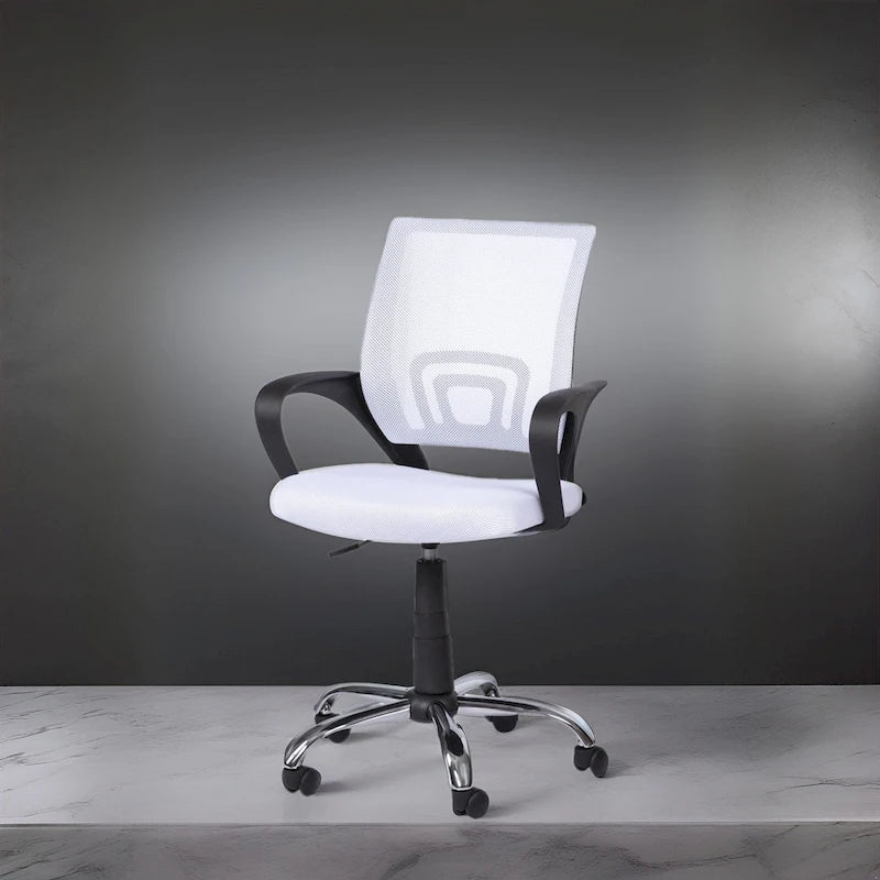Sedia da Ufficio Ergonomica in Rete Traspirante Design Regolabile con Supporto Lombare e Mobilità Potenziata con Ruote Girevoli a 360°