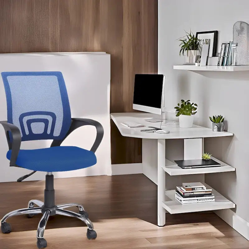 Sedia da Ufficio Ergonomica in Rete Traspirante Design Regolabile con Supporto Lombare e Mobilità Potenziata con Ruote Girevoli a 360°