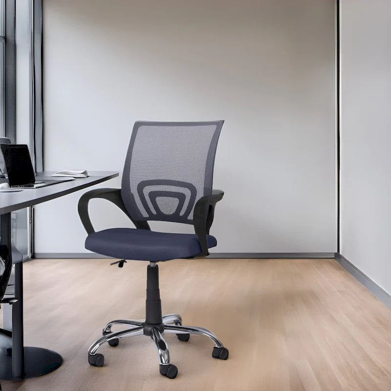 Sedia da Ufficio Ergonomica in Rete Traspirante Design Regolabile con Supporto Lombare e Mobilità Potenziata con Ruote Girevoli a 360°