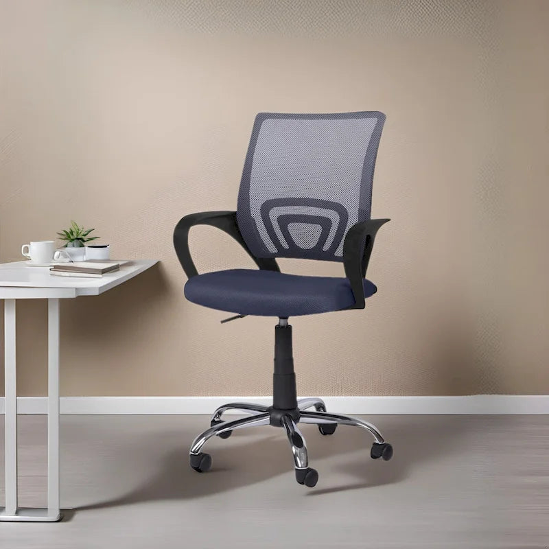 Sedia da Ufficio Ergonomica in Rete Traspirante Design Regolabile con Supporto Lombare e Mobilità Potenziata con Ruote Girevoli a 360°