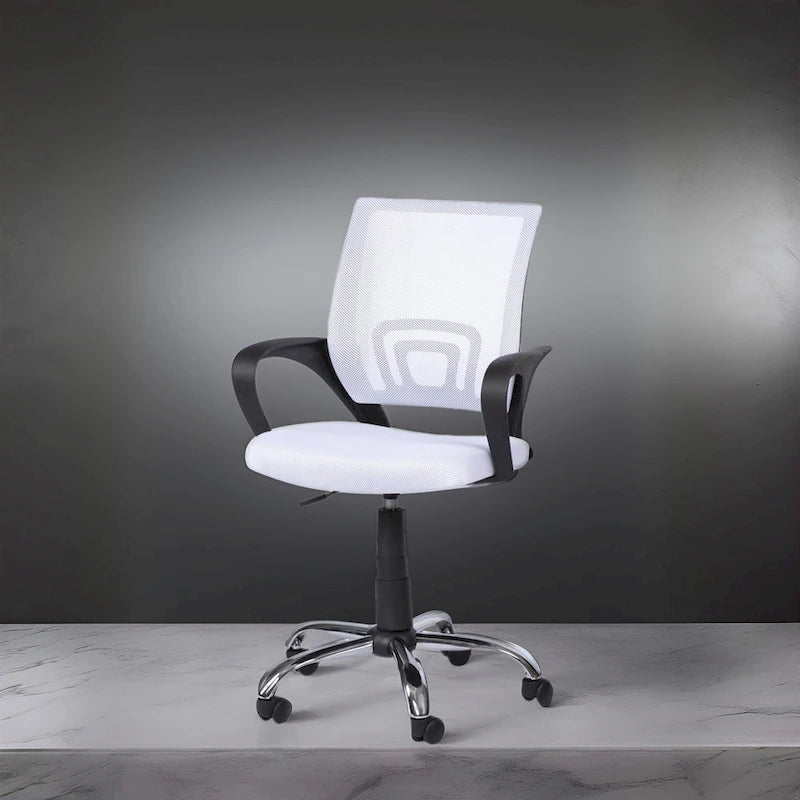 Sedia da Ufficio Ergonomica in Rete Traspirante Design Regolabile con Supporto Lombare e Mobilità Potenziata con Ruote Girevoli a 360°