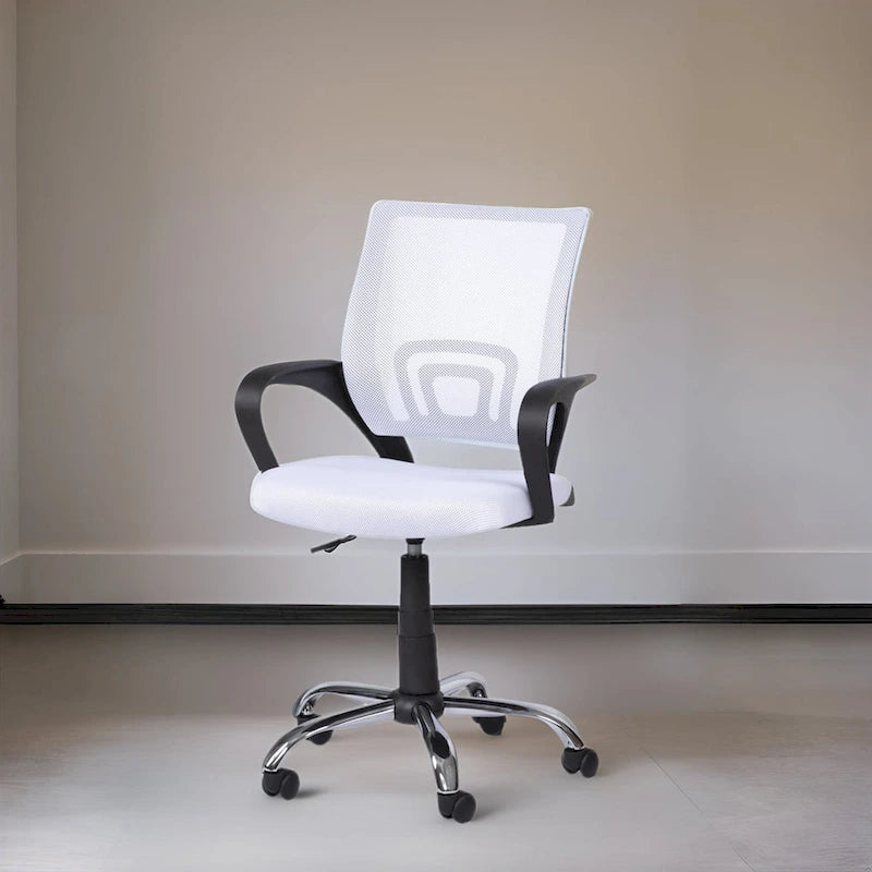 Sedia da Ufficio Ergonomica in Rete Traspirante Design Regolabile con Supporto Lombare e Mobilità Potenziata con Ruote Girevoli a 360°
