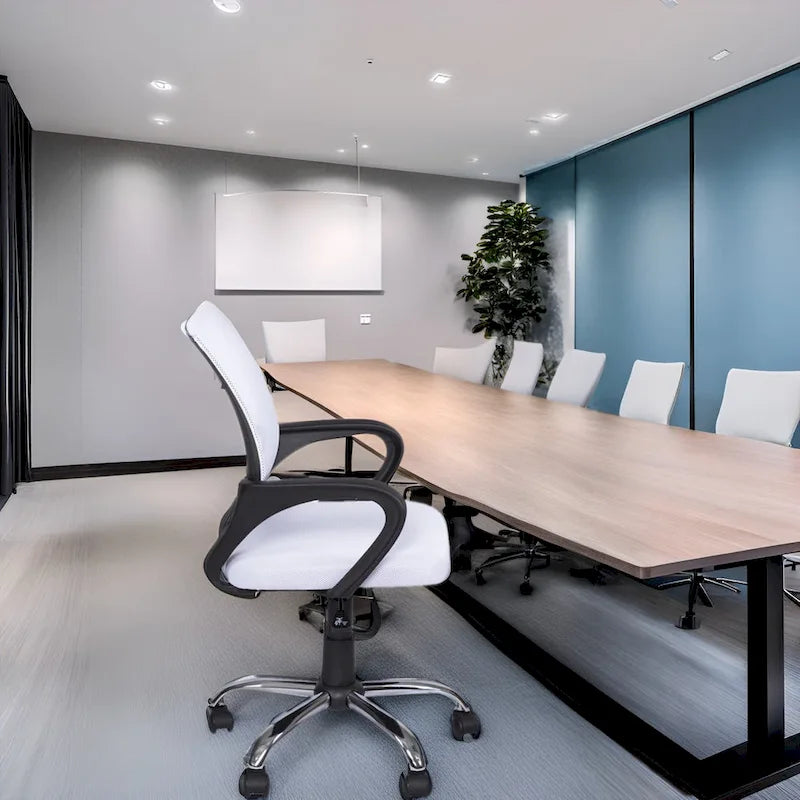 Sedia da Ufficio Ergonomica in Rete Traspirante Design Regolabile con Supporto Lombare e Mobilità Potenziata con Ruote Girevoli a 360°