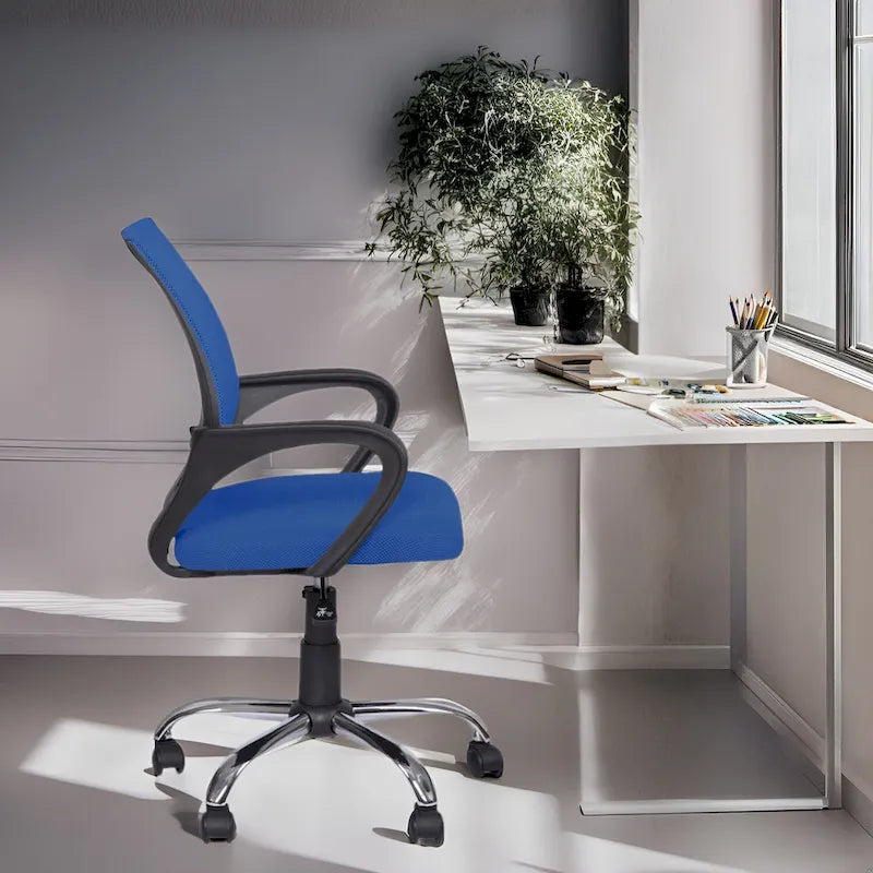 Sedia da Ufficio Ergonomica in Rete Traspirante Design Regolabile con Supporto Lombare e Mobilità Potenziata con Ruote Girevoli a 360°