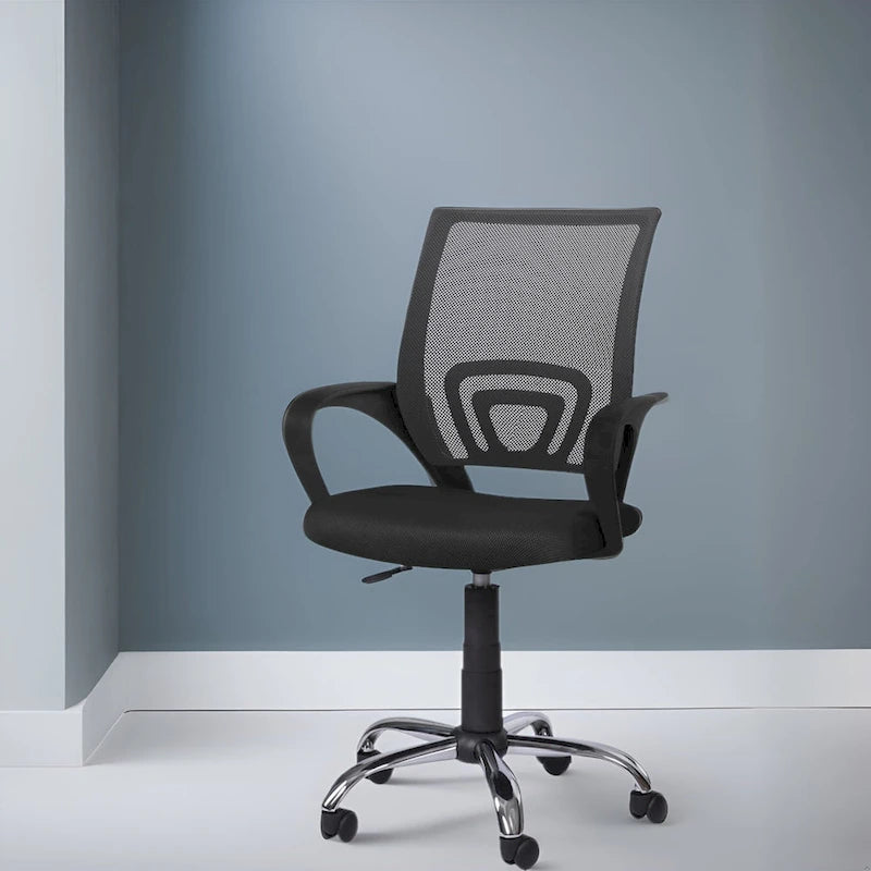 Sedia da Ufficio Ergonomica in Rete Traspirante Design Regolabile con Supporto Lombare e Mobilità Potenziata con Ruote Girevoli a 360°