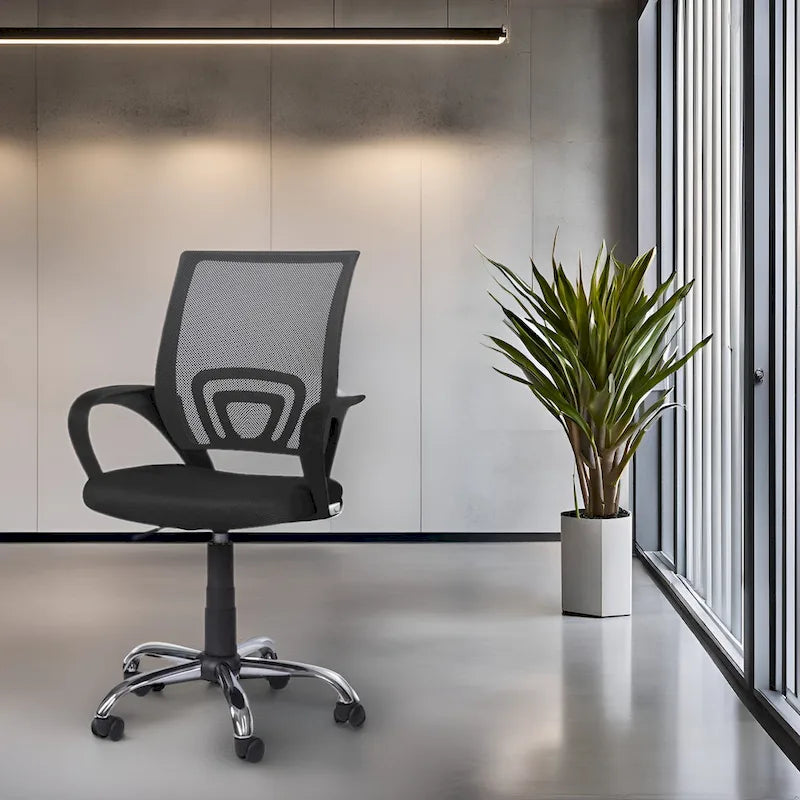 Sedia da Ufficio Ergonomica in Rete Traspirante Design Regolabile con Supporto Lombare e Mobilità Potenziata con Ruote Girevoli a 360°