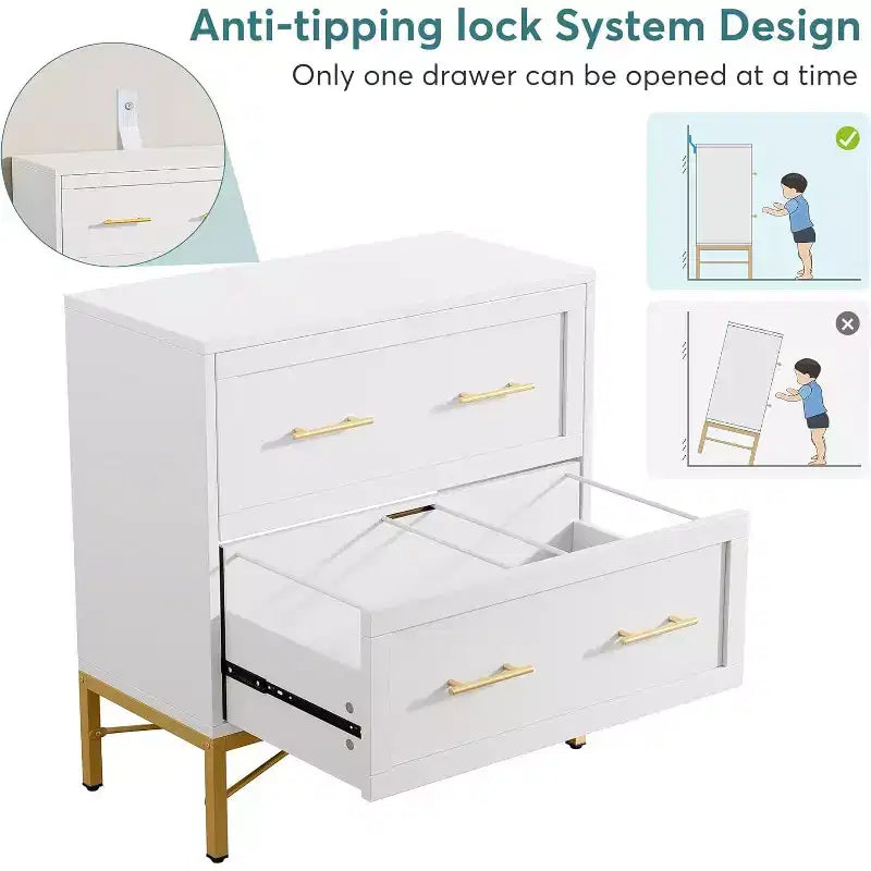 Tribesigns Lateral Filing Cabinet, 2-Drawer File Storage Cabinet
