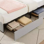VECELO Upholstered Bed Metal Frame Platform Bed with USB Charging