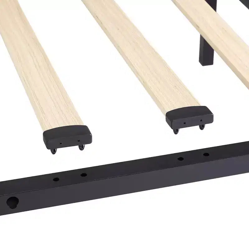 VECELO Upholstered Bed Metal Frame Platform Bed with USB Charging