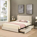 VECELO Upholstered Bed Metal Frame Platform Bed with USB Charging