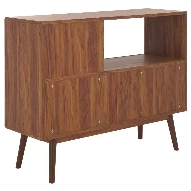 Javante Sliding Door Media Stand - MED9626 - Walnut - Safavieh