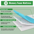 FDW 12 inch Gel Memory Foam Mattress CertiPUR-US Certified for Cooler Sleep Supportive & Pressure Relief,White