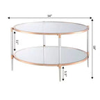 Royal Crest 2 Tier Acrylic Glass Coffee Table - Breighton Home
